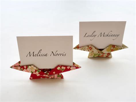 origami name card holder.